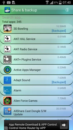 Share & Backup screenshot 1