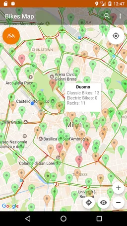 BikeMi Map screenshot 1