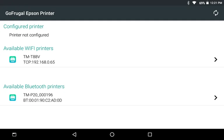 GoFrugal Epson Printer screenshot 2