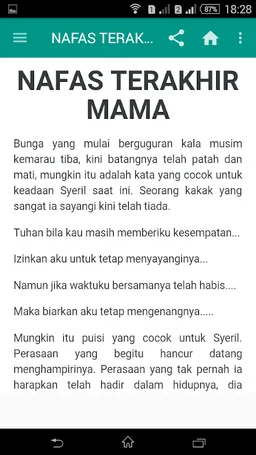 NOVEL NAFAS TERAKHIR MAMA screenshot 2