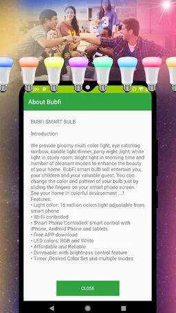 BubFi Smart Bulb screenshot 2