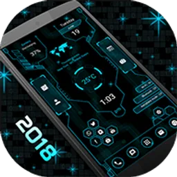 Hi-tech Launcher 2 - 2018, Future of UI, Free icon