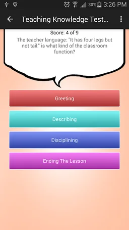 Teaching Knowledge Test screenshot 4