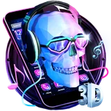 3D DJ Skull & Rock Music Theme icon
