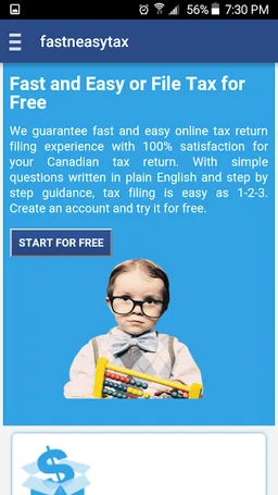 eFile Canadian Tax Return screenshot 2