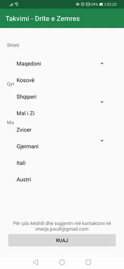 Takvimi - Drite e Zemres screenshot 1