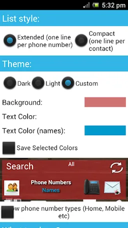 Contacts in a list widget screenshot 3