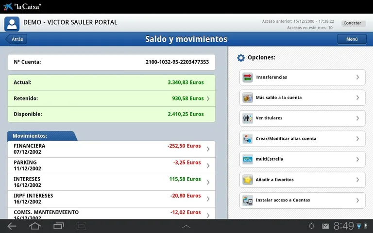 "la Caixa" Tablet screenshot 3