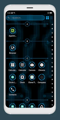 Hi-tech next generation launcher screenshot 5