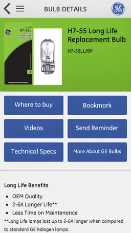 GE Auto Bulb Finder screenshot 4