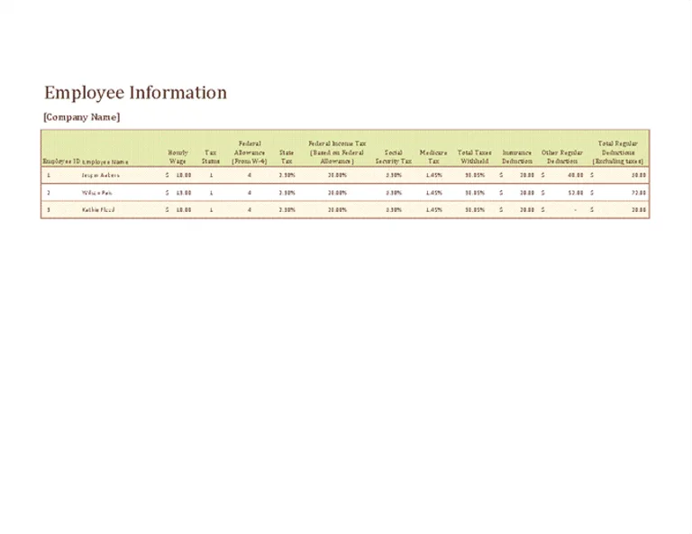 Employees Payroll Templates screenshot 3