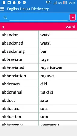 English Hausa Dictionary screenshot 5