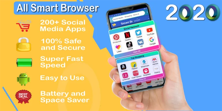 Smart Browser :- All social media and shopping app screenshot 4