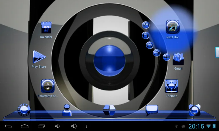 NEXT LAUNCHER Blue Metal THEME screenshot 1