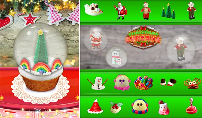 Cooking Rainbow & Unicorn Christmas Cupcakes! DIY screenshot 13