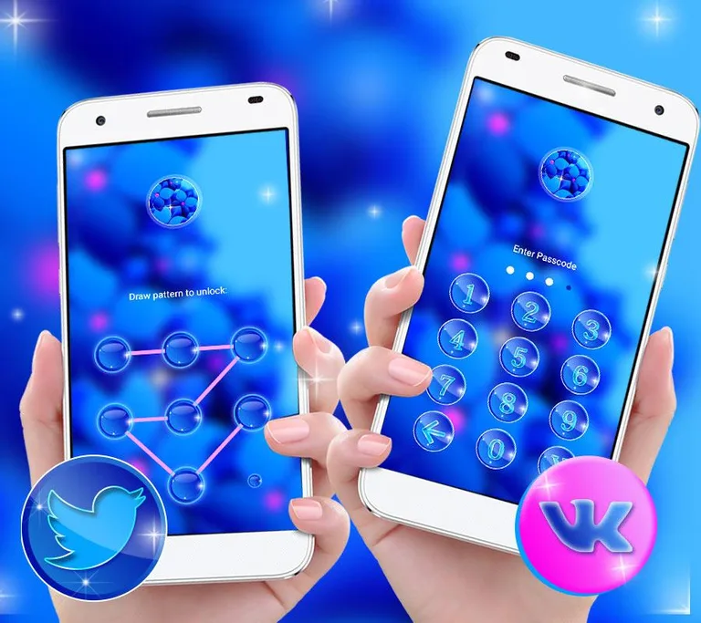 Blue Flower Launcher Theme screenshot 6