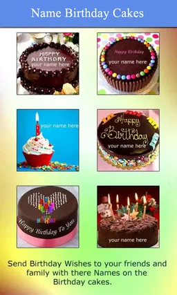 Name Birthday Cakes (Offline) screenshot 1