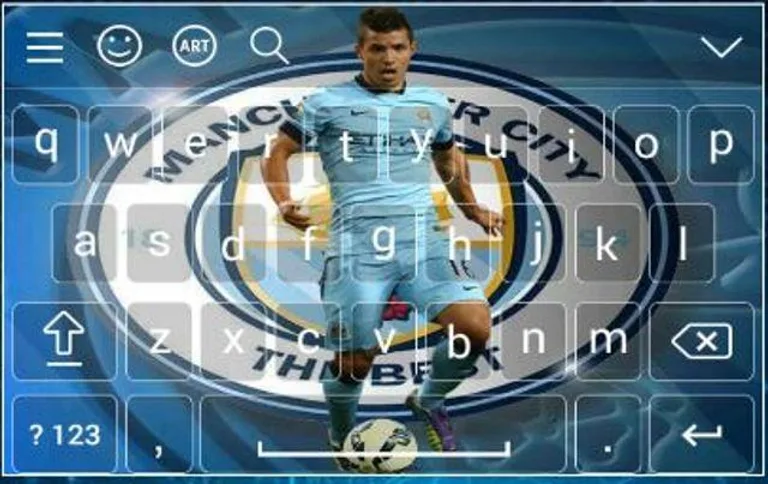 Sergio Aguero Theme Keyboard screenshot 6