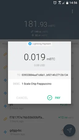 Eclair Mobile Testnet screenshot 1