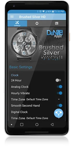 Brushed Silver HD Watch Face screenshot 15