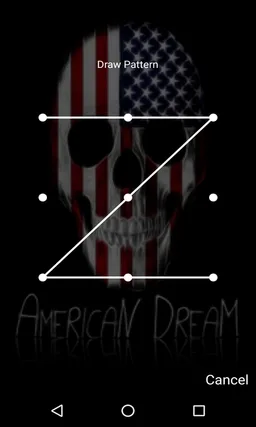 USA Skull Lock Screen Passcode Pattern, USA skull screenshot 6