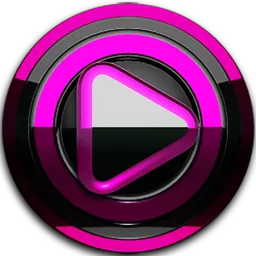 Poweramp skin Black Pink icon