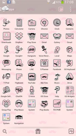 Pink Mustache Theme Icon Pack screenshot 5