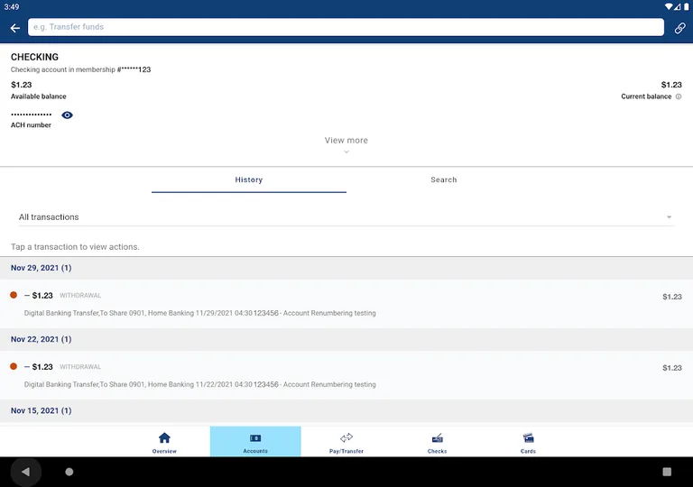 Chevron FCU Mobile Banking screenshot 5