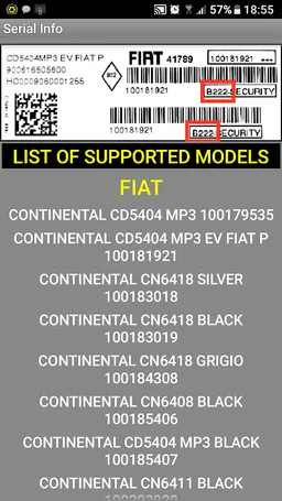 Brazil A123 Radio Code Decoder screenshot 2