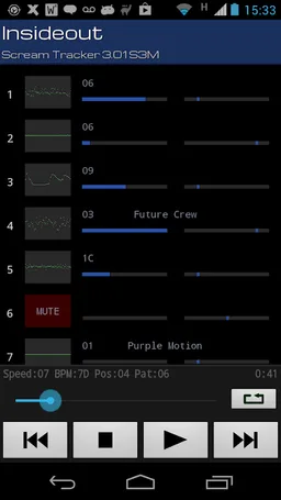 Xmp Mod Player screenshot 7