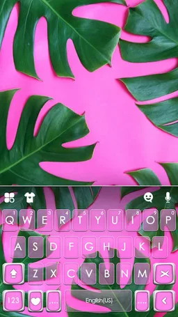 Tropical Leaves Keyboard Backg screenshot 4
