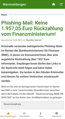 Watchlist Internet screenshot 1