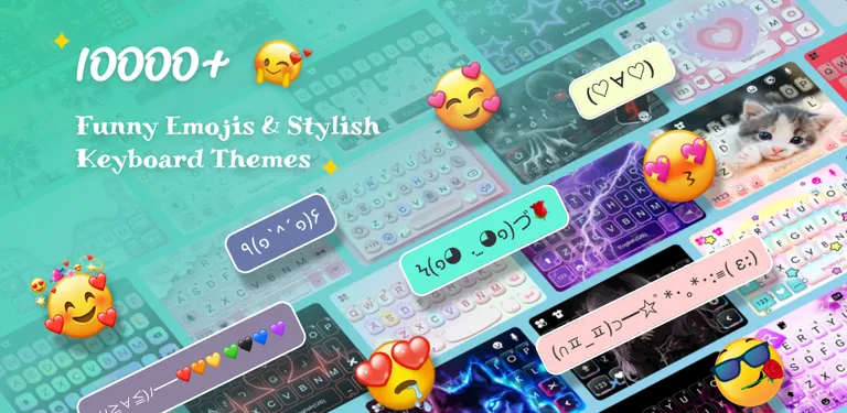 ❤️Emoji keyboard - Cute Emoticons, GIF, Stickers cover image