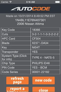 AutoCode - VIN to Key Code screenshot 3