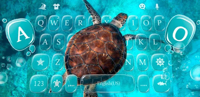 Blue Sea Turtle Keyboard Theme cover image