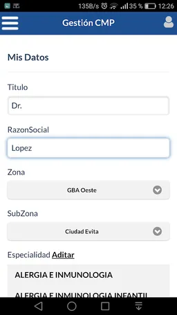 Gestión CMP screenshot 3