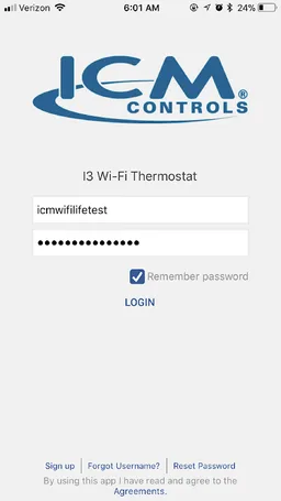 ICM I3 Thermostat screenshot 3