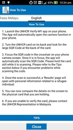UNHCR Verify-MY screenshot 2