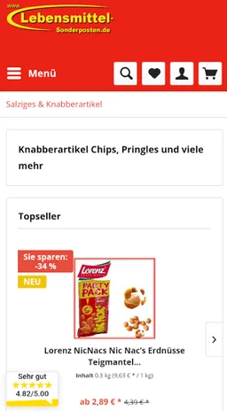 Lebensmittel-Sonderposten.de screenshot 2