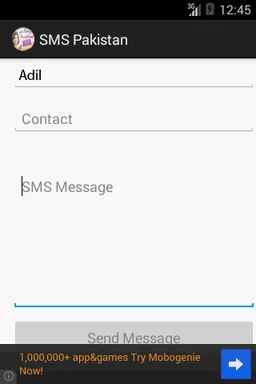Free SMS Pakistan screenshot 1
