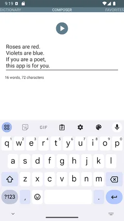 Poet Assistant (English) screenshot 4