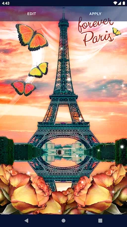 Paris Love Live Wallpaper screenshot 3