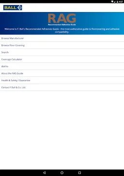 F Ball & Co. Ltd. RAG screenshot 9