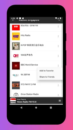 Radio Singapore, FM Radio + Radio Online Singapore screenshot 4