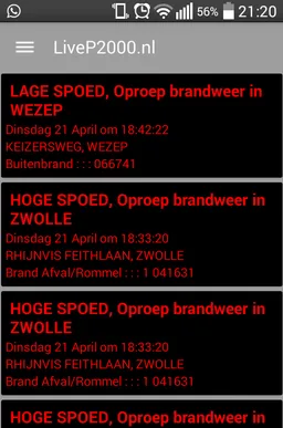 LiveP2000.nl - Free Meldingen screenshot 1