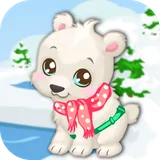 Cute dog care and dress up icon
