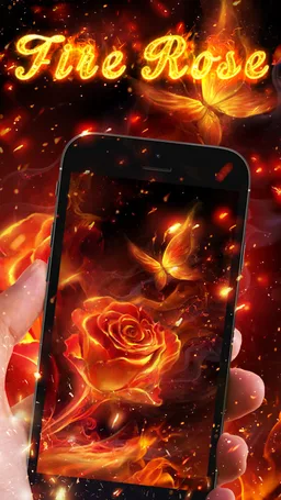 Fiery Rose Live Wallpaper screenshot 3