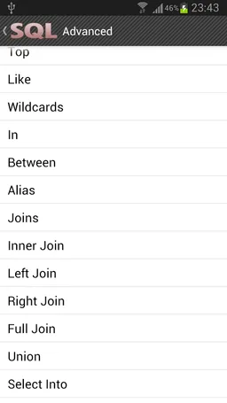 SQL Reference screenshot 2
