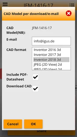igus® 3D-CAD-Models screenshot 1