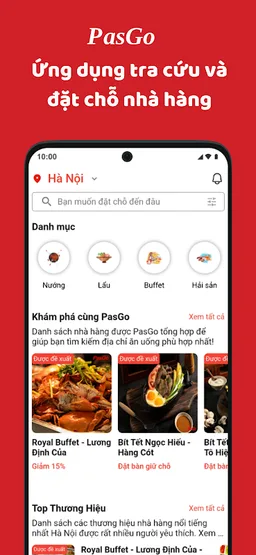 PasGo: Đặt bàn nhà hàng screenshot 1